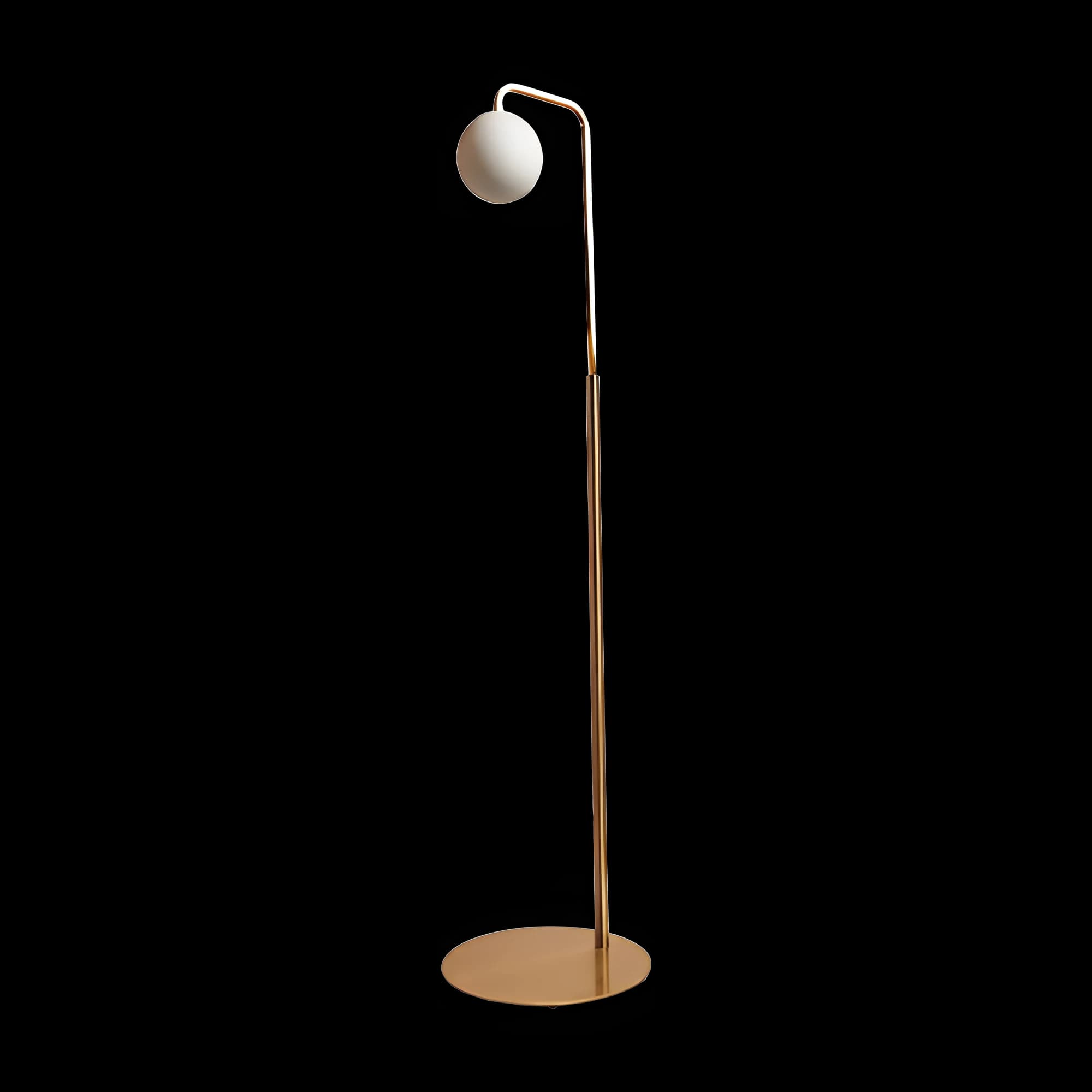 Lámpara de pie Sfera de metal y vidrio opalino — Rodina