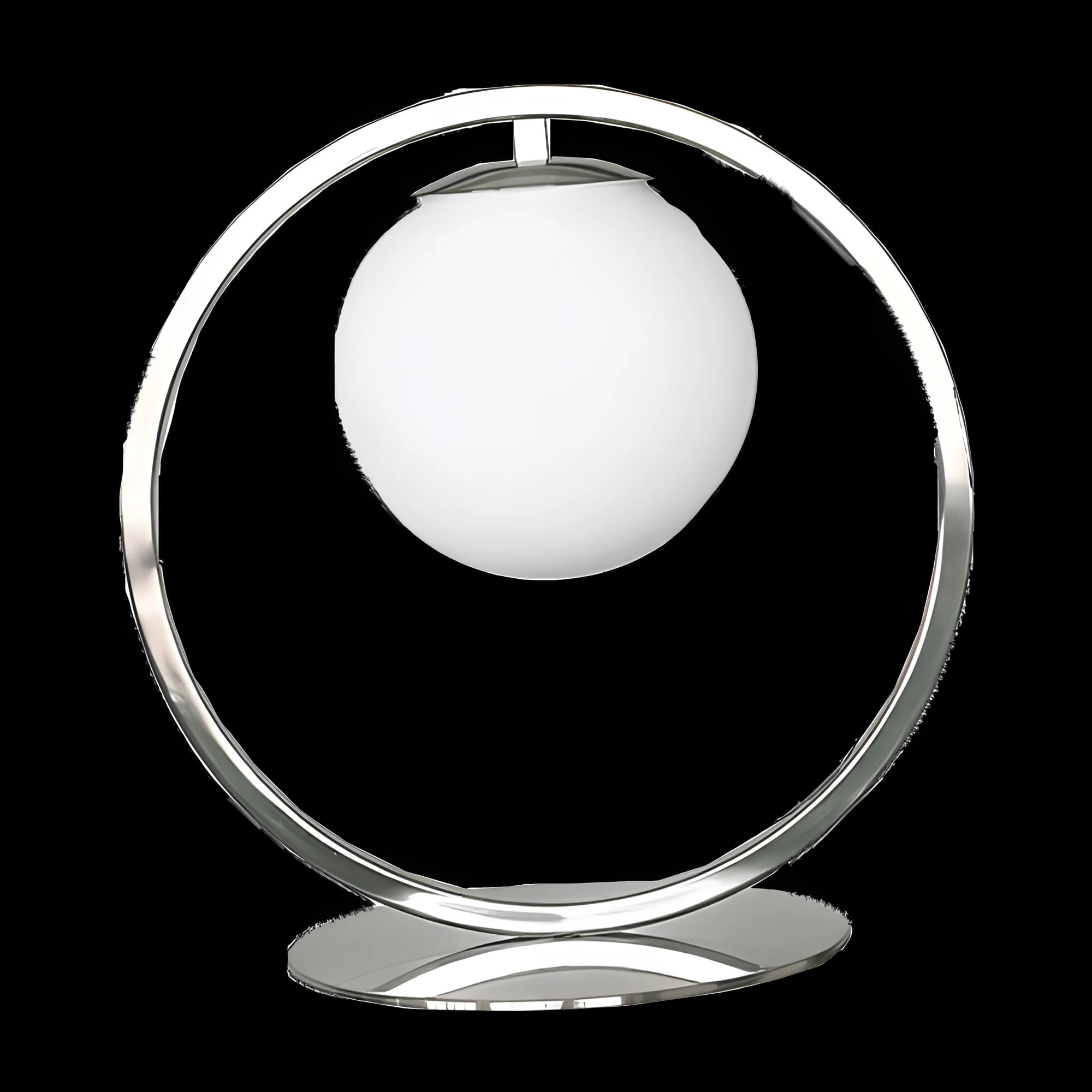 Velador Bubble Ring de metal y vidrio opalino — Rodina