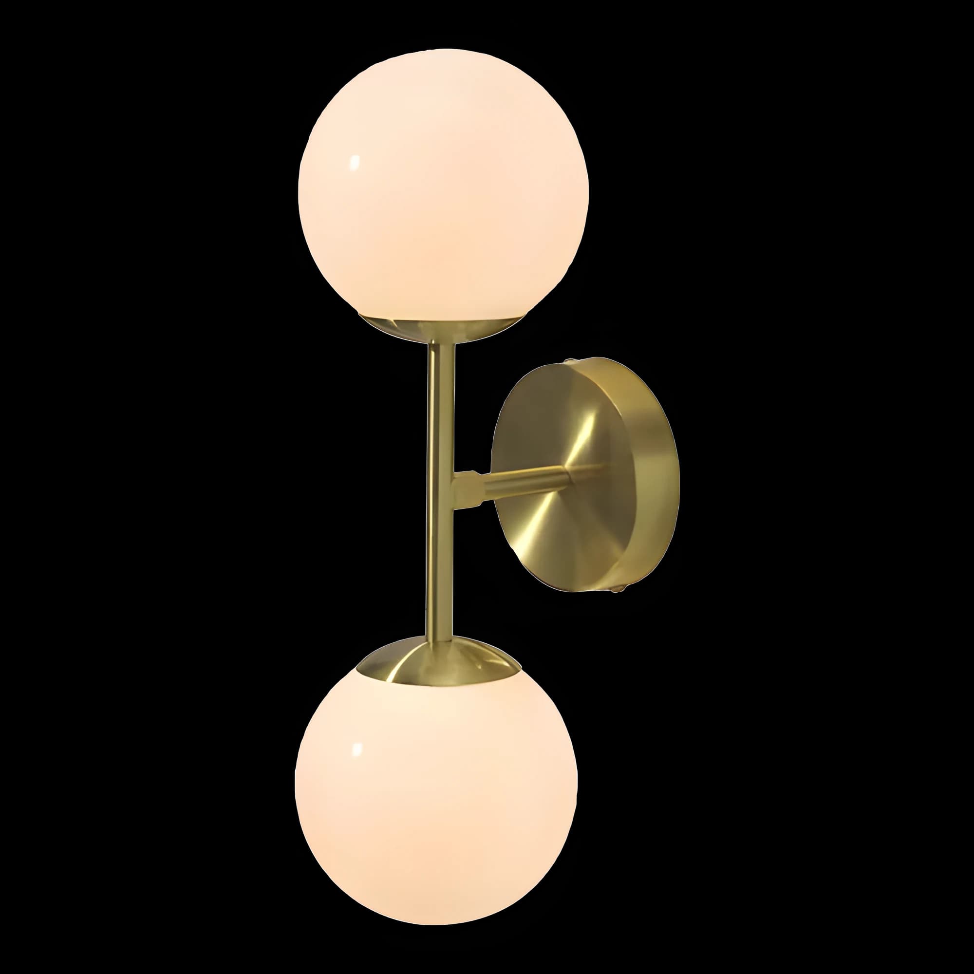 Aplique de pared Dobel de metal y vidrio opalino — Rodina