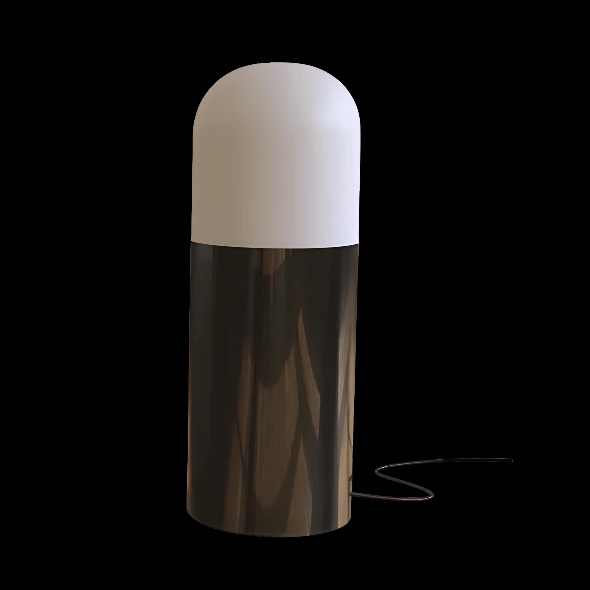 Velador Kost de metal y vidrio opalino — Rodina