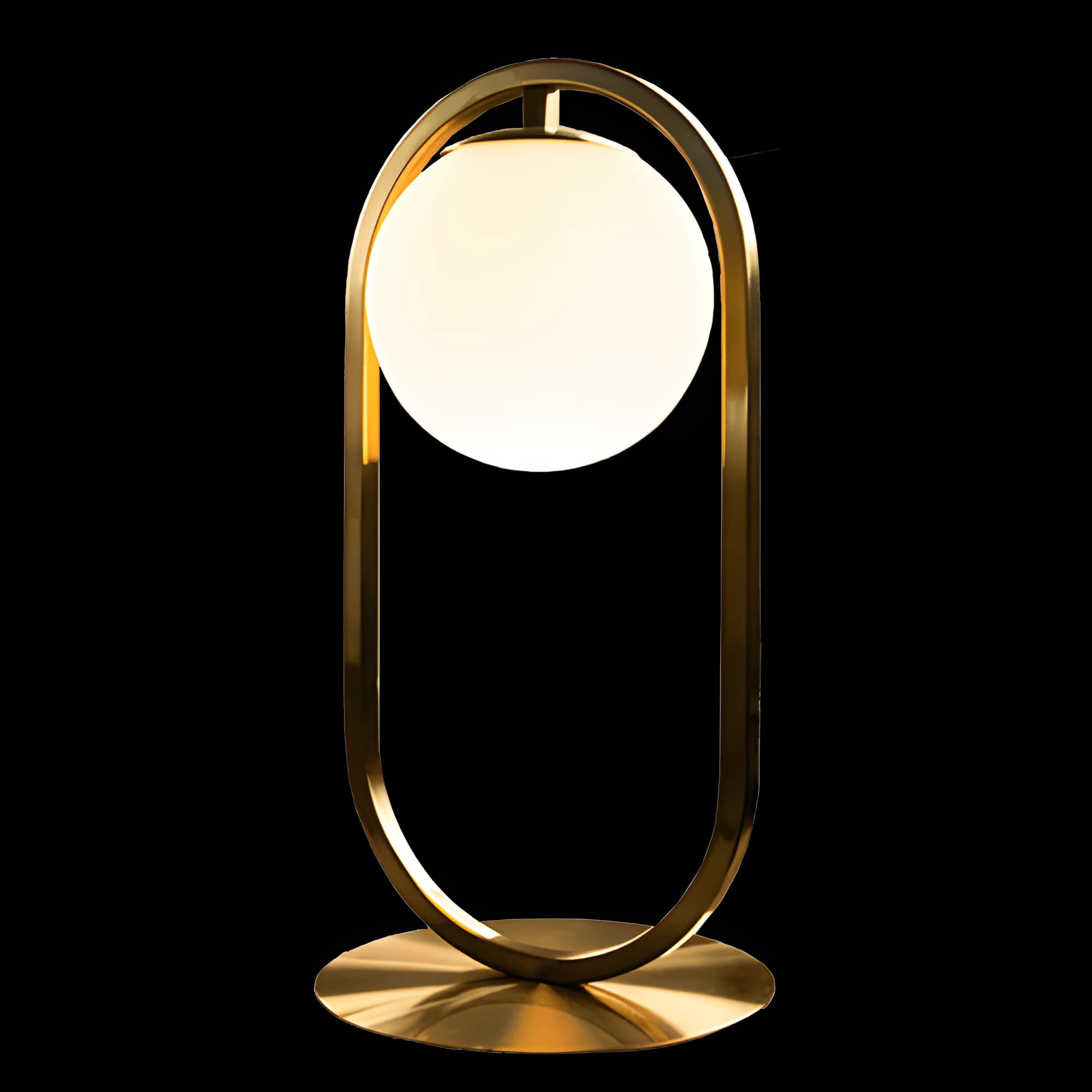 Velador Bubble de metal y vidrio opalino — Rodina
