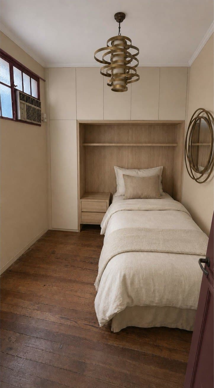 Dormitorio con cama empotrada