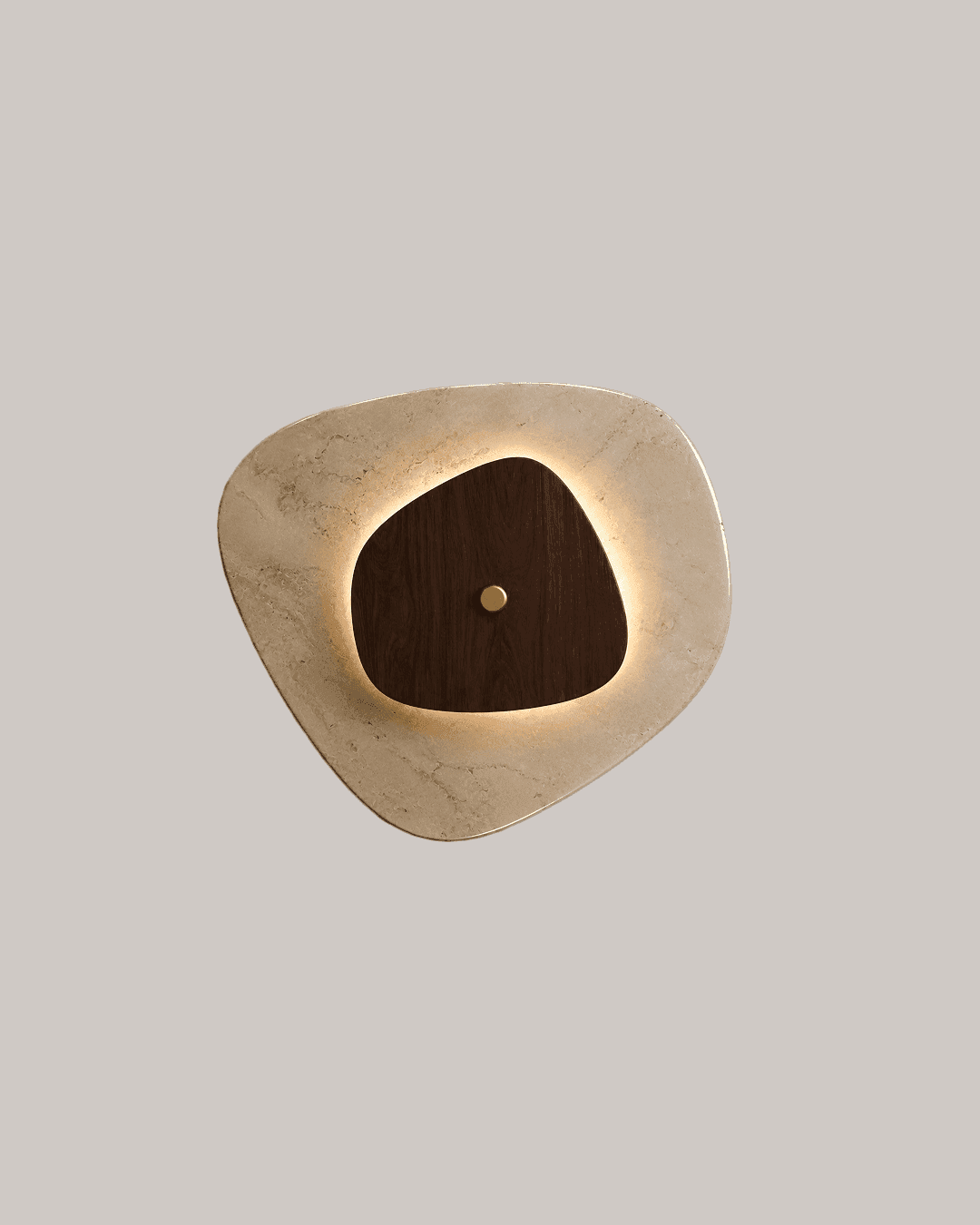 Aplique de pared Niva de piedra natural y madera — Rodina